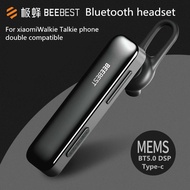 ✿♣◎Beebest Bluetooth Intercom Earphone 1s Ultralight 19g 125H Standby Walkie Talkie Headset Support
