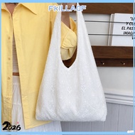 FKILLA0FSB Lace Shoulder Bag, Embroidery Floral Print Lightweight Canvas Handbag, YK2 Vest Style Ver