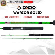 Fishing Rod Daido Warrior Solid Fiberglass Action Medium 120 135 150 Handle Full Eva