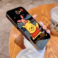 For Samsung Galaxy J7Prime J4 J6 Plus 2018 J7Pro Cartoon Winnie the Pooh Phone Casing Luxury Plating TPU Soft Cover Shockproof Case