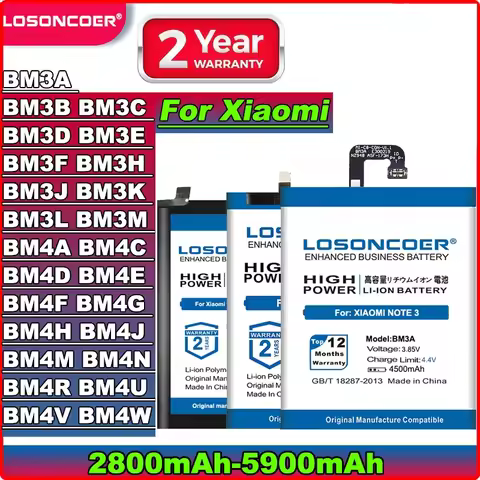 Battery For Xiaomi BM3A BM3B BM3C BM3D BM3E BM3F BM3J BM3K BM3L BM3M BM4A BM4C BM4D BM4E BM4F BM4J B