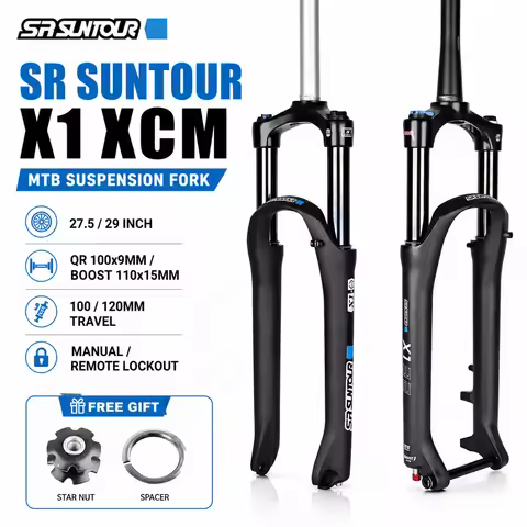 Original SR SUNTOUR X1 XCM MTB Suspension Fork 27.5 29 Inch 120mm Travel QR 100x9 BOOST 110x15 Mount