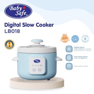 BabySafe - LB018 - MPASI Slow Cooker | Multipurpose Slow Cooker | Multifunctional Slow Cooker | Digi