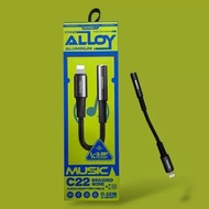 Remax Jack to iPhone C22 Cable / IPHONE to AUX CONNECTION CABLE / IPHONE CONNECTION to HENSED HOLE