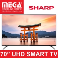 SHARP 4T-C70BK1X 70'' ULTRA HD 4K ANDROID LED TV WITH FREE WALL MOUNTING WORTH $138