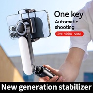 Gimbal Stabilizer ไม้เซลฟี่ขาตั้งสำหรับ iPhone โทรศัพท์มือถือ Android ที่วางมือถือไฟ Led ขาตั้งกล้องโทรศัพท์มือถือสมาร์ทโฟน