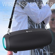 High Power Bluetooth-Speakers Bass Portable Column TWS Wireless Stereo Subwoofer karaoke home system mic box FM Radio So