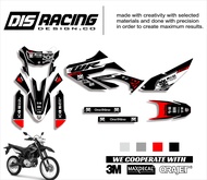 decal wr 155 full body stiker merah hitam variasi supermoto Motocross By Distore Racing