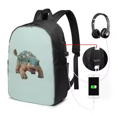 Bumpy Ankylosaurus Magniventris Backpack Travel Notebook Bag Computer College Student School Bag Lap
