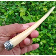 once pipa rokok tulang gading import way kambas bulat 12 - 13 cm variasi alpaka super termurah