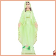 Virgin Mary Statue Mini Plastic Craft Figurine Church Decoration Catholicism Adornment Desktop Meja 