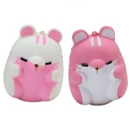 Cute Pink Hamster Squishy Jumbo Slow Rising Anxiety Stress Relief Toy Gift