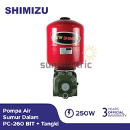 Shimizu PC-260 Pompa Air Sumur Dalam + Tangki 250W Daya Hisap 30 Meter