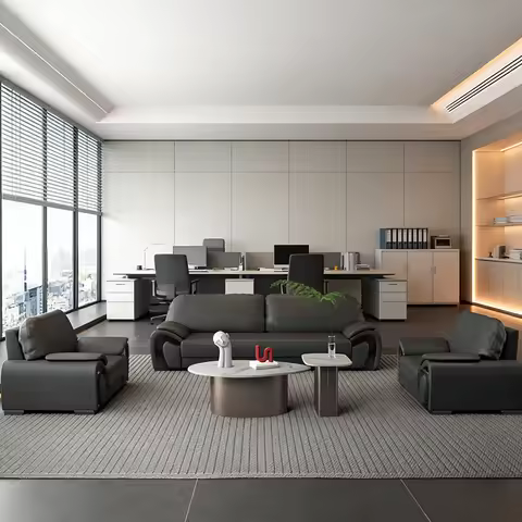 Luxury Modern Office Sofa, Commercial Furniture, High-end Office Sofa, Leather Office Sofa, Single-s