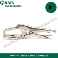 SATA 71401 LOCKING PLIERS 9", U-SHAPED JAW