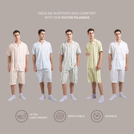 Cottonbee Men's Rayon Sleepwear Pajama Set CODE V6B3