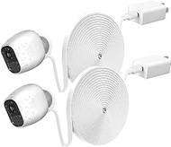 Arlo Cord, 2-Pack 20 Feet/6M Arlo Power Charging Cable and Charger for Arlo Pro & Pro 2 and Arlo Go,