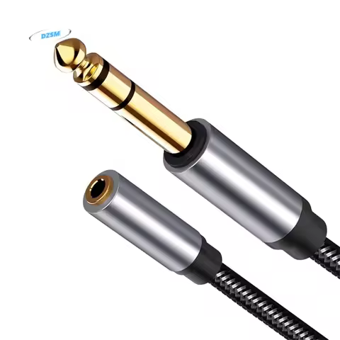 6.5/3.5mm Converter to 3.5mm Female 6.35 Male Microphone Microphone Recording Adapter Audio Cord AUX