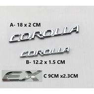 EMBLEM LOGO TOYOTA COROLLA & EX
