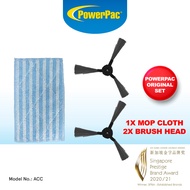 PowerPac Replacement Acc 2x Brushes/ 1x Mop Cloth Robotic Vacuum Cleaner (ACC)