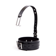 【HOT】○ Slave Bondage Leather Choker Collar with for Fetish Bdsm Restraint Flirting Sex