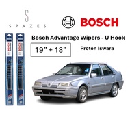 Wiper Proton Iswara Wiper 19"+18" Bosch Advantage U Hook Front Wiper BA1918