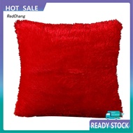 RC~  43x43cm Soft Plush Solid Color Throw Pillow Case Cushion Cover Home Sofa Decor