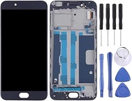 TFT Material LCD Screen For OPPO R9s LCD Screen (TFT) + Touch Panel with Frame(Black). (Color : Black)