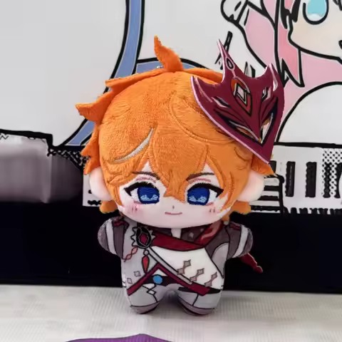 Game Tartaglia Plush Dolls Pendants Hutao Soft Keychain Bag Genshin Impact Plush Stuffed Toys Kaeya 