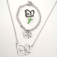 Zhang Zhenyuan Butterfly Hand-Painted Necklace Bracelet Badge Fan Support Peripheral Clavicle Chain 