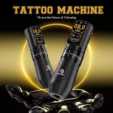 DQFART T8 pro 2400mAh Batteries Wireless Tattoo Machine Tattoo Pen for Pro Body Artist Tattoo Suppli
