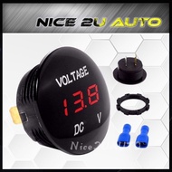 12-24V DC Voltmeter Car Monitor Motorcycle LED Waterproof Voltmeter