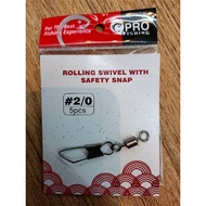 PRO FISHING Rolling Swivel With Safety Snap / Rolling Swivel / Snap