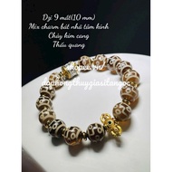 Super pretty 10mm 9-eye dzi ghost bracelet mixed charm