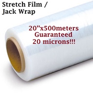 Stretch Film / jack wrap 20''x500m Guaranteed 20 microns