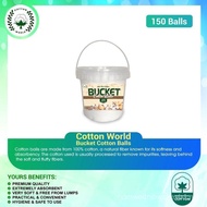 Cotton World Bucket Cotton Balls (Regular Balls)