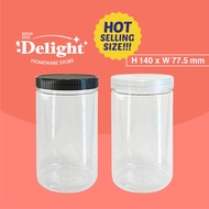 [SP860]H140 x W77.5mm PET jar bottle plastic container biscuit jar biskut container biskut jar 饼干罐 罐