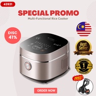 Joyoung 40N3 Multi-Functional Rice Cooker – 4L Stainless Steel Inner Pot 0涂层 九阳低糖饭锅 九阳0涂成电饭煲
