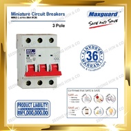 Maxguard GENUINE 3 Pole 6kA Miniature Circuit Breakers MCB (MCB)