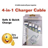 1M Mobile Phone 4 in 1 Charging Cable