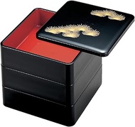 Lacquer Cutter D.X 6.5 inch Weight Black Uchi Red Coating Wakamatsu 3 Tier H-156-9A