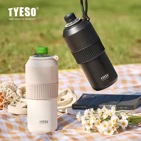 Tyeso 680/1000ML Beverage Bottle Insulated Cover Coffee Beer Beverage Bottle Thermos Cup Outdoor Spo