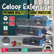 SIRIM APPROVED Surge Protector Extension Trailing Cord 2Pin Plug 2M/5M/Soket Sambungan
