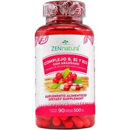 ZEN NATURA Blueberry Multivitamin B 90 Capsules, Each Capsule Contains 500mg, Contains Vitamin B1, B