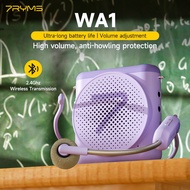 7RYMS WA1 Mini Portable Voice Amplifier, Bluetooth Speaker with 2.4G Wireless Microphone Headset,DSP