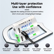 PALO⚡CR123A 16350 USB charging battery 16340 CR123 battery