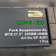 Fork Pacific 27.5 over size lock black alloy. Fork 27.5