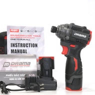 Máy chuyên vít búa Drama 5818 Lực siết 160Nm Lõi Đồng Không Chổi Than Hệ Pin 16.8V Tặng 1 túi vải