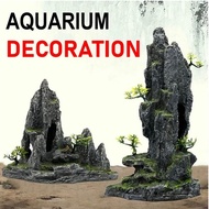 Aquarium Decoration Resin Rockery Set Eco Landscape Ornament Package for Fish Tank, Aquarium Decor, 