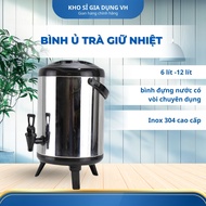 High quality 304 stainless steel thermos tea pot, water bottle with specialized faucet 6 liters - 12